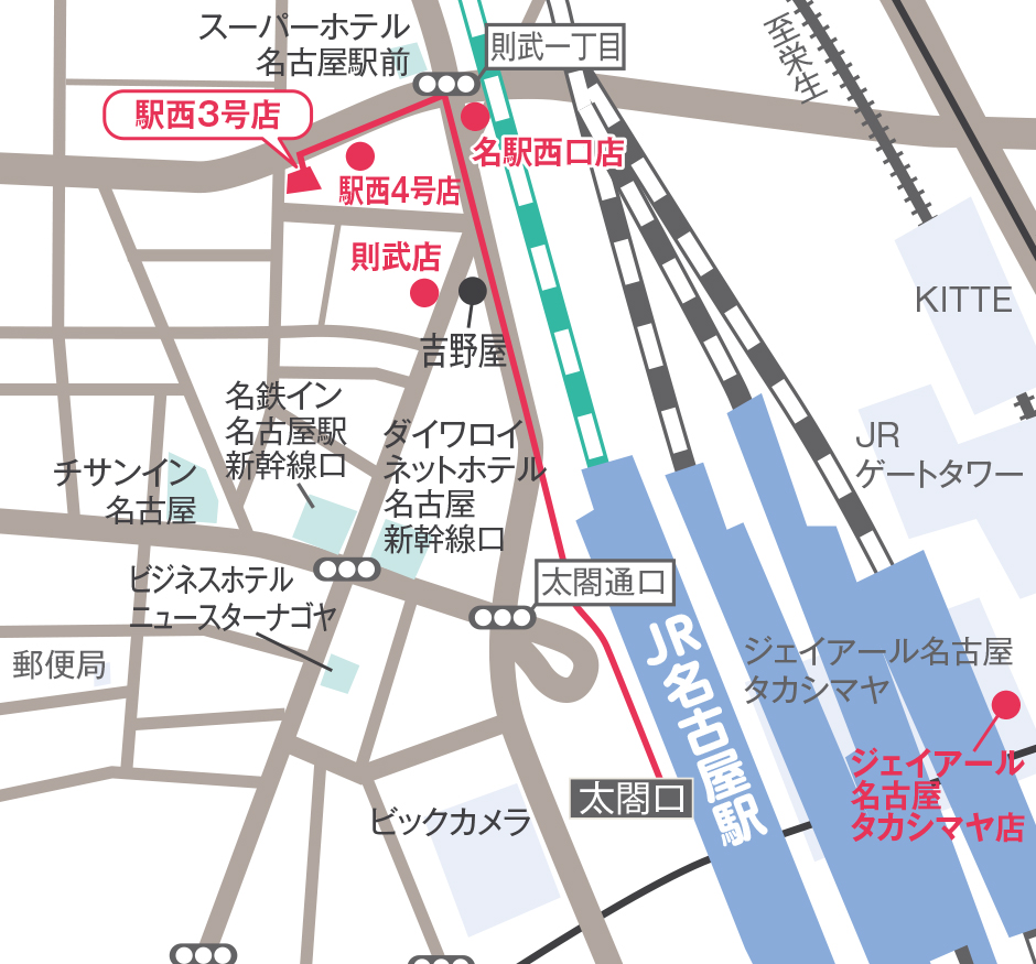 世界の山ちゃん 駅西３号店地図