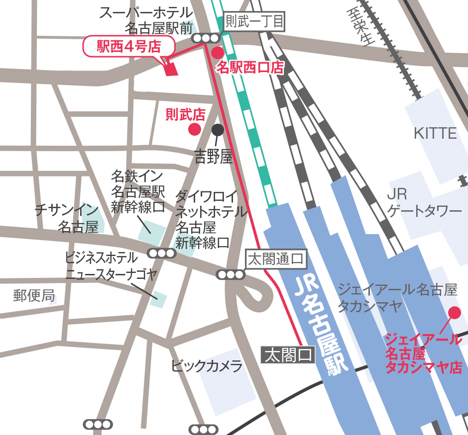 世界の山ちゃん　駅西４号店地図