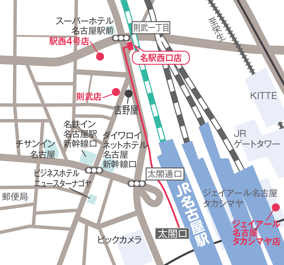 世界のやまちゃん 名駅西口店地図