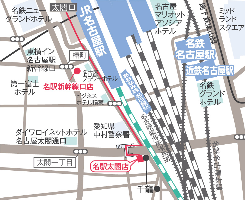 世界の山ちゃん 名駅太閤店地図