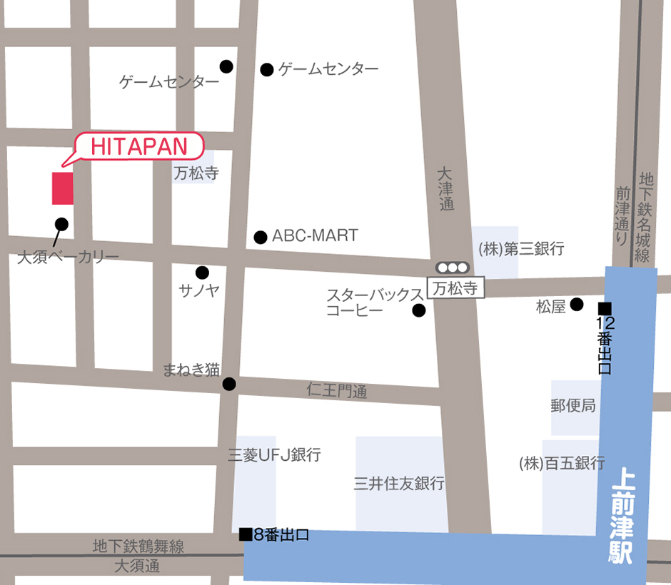 フレンチトースト専門店　HITAPAN地図