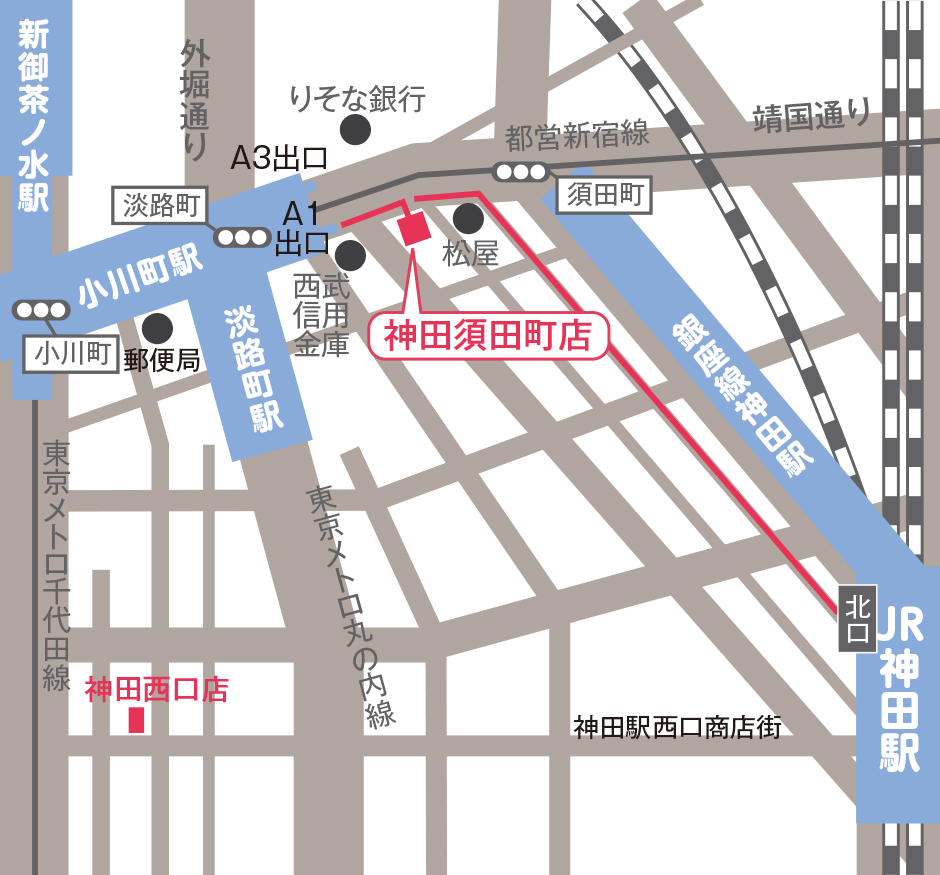 世界の山ちゃん 神田須田町店地図