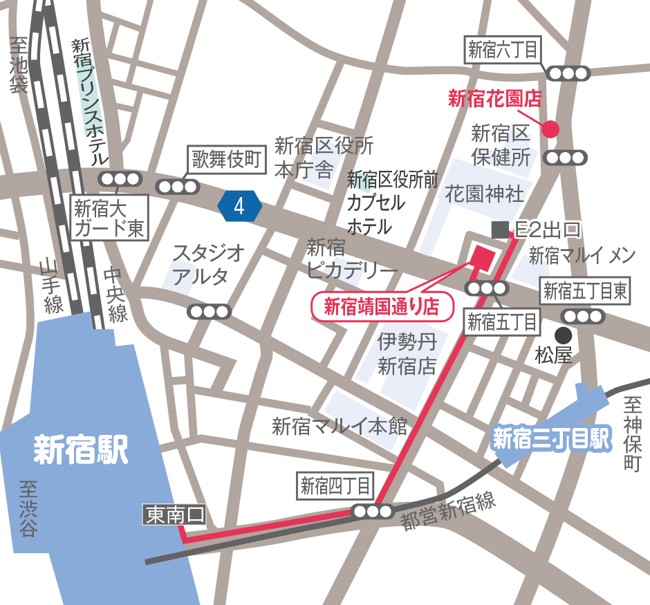 世界の山ちゃん 新宿靖国通り店地図